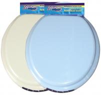 17" Molded Wood Toilet Seat Cover Available in White, Beige, Light Pink, Light Blue, Light Green, Black